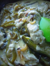 Chile Chilaca Con Queso (Green Chile with Cheese)