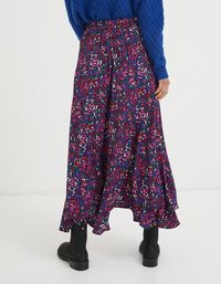 Purple Naomi Abstract Midi Skirt, Skirts | FatFace.com