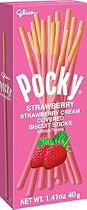 Glico Pocky Strawberry Snack, 1.41 Ounces (Pack Of 20)