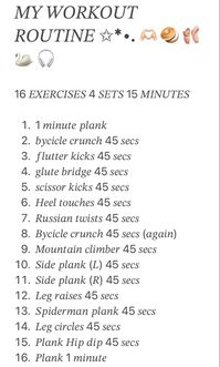 excercise/workout routines for girls