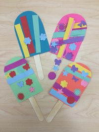 Popsicle Summer Art Craft for Preschoolers, Kindergarten, or Summer Camp