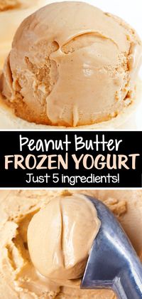 How to make peanut butter frozen yogurt (no ice cream machine, egg free recipe)