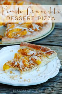 Peach Crumble Dessert Pizza - TheMamasGirls