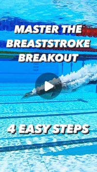 Nick Ma on Instagram: "Breaststroke Breakout: Getting it Right ⬇️

I get a bunch of questions regarding the breaststroke breakout and its timing, so here are my insights on it.

Most people rush into it, initiating their first stroke prematurely, which diminishes the speed they’ve built up.

The fastest velocity, aside from your dive, occurs when you hit your line!

You’ll have additional speed from the push-off and momentum, making it crucial to hit your line and refrain from initiating your catch too soon to maintain your speed!

For a 50, this process can be expedited slightly, whereas for longer distances like the 100 or 200, it can be prolonged.

If you have trouble being too deep or too shallow I would recommend closing your eyes and feeling the water on your back to get a sense of h