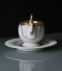 Vintage RPM Royal Porzellan Manufaktur Porcelain Swan Cup and Saucer 1950-1959 | eBay