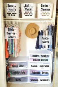 Organize a Small Closet on a Budget in Only 5 Simple Steps! | organize a closet on a budget | organize a closet with sliding doors | Simplifying Mom Life