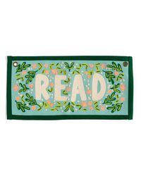 Elevate your book nook with the Read Embroidered Canvas Banner! Crafted with detailed chain-stitched embroidery on durable canvas, this banner is full of timeless charm. Complete with brass grommets and a canvas hem edge, it's ready to add literary flair to any space. Perfect for bookworms, students, or anyone who loves to curl up with a good book, our Read Banner makes a thoughtful gift for birthdays, housewarmings, or any occasion. Transform your reading corner into a cozy sanctuary with this