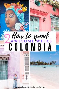 If you are traveling to Colombia and have only 2 weeks, you need a precise itinerary that will guide you through this beautiful country. This itinerary will include a little bit of everything, from learning about the culture, visiting interesting towns like Cartegana, Bogota, Medellin, Guatape, Zona Cafetero, to an awesome beach time at the Caribbeans like Santa Marta, Tyrona National park, San Andres Island and more. #colombia#2weeksincolombia#colombiatravel2weeks#bestplacestovisitincolombia