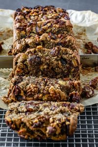 1-Bowl Tahini Date Nut Bread - Flora & Vino