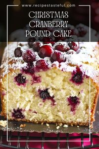 A festive and moist pound cake studded with tart cranberries and a hint of orange zest, perfect for holiday celebrations. This beautifully glazed cake is a wonderful centerpiece for any Christmas dessert table.