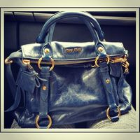 Miu Miu mini bow bag blue