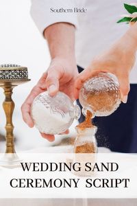 There is no official wording to say in a wedding ceremony script, but here are some examples of text to use.