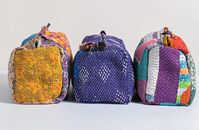 Handmade kantha pouch bag size : L 11 x W 5 x H 6 inches