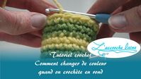 Comment changer de couleur quand on crochète en rond - YouTube