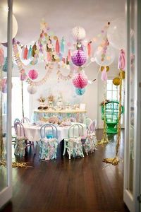 Stunning decor at a mermaid birthday party! See more party planning ideas at CatchMyParty.com!