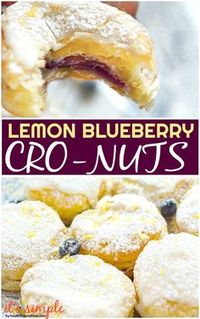 Change up your morning breakfast routine with these delicious, lemon blueberry cronuts! A cronut is a cross between a donut and a croissant. The buttery, flakey pastry layers, blueberry filling, lemon glaze are just a few reasons to try this amazing lemon blueberry cronut recipe! You must come try these homemade cronuts. You will love them! Come find out how easy it is to make these homemade cronuts. #lemon #blueberry #easyrecipe #breakfast #sweet #recipes #