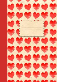 Watercolour Hearts Oxford Ruled Composition Notebook: Red Watercolor Heart Pattern Journal For Valentine's Day, Love,...