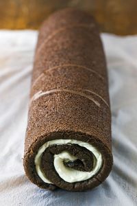 This classic Yule Log Cake has tender chocolate sponge cake filled with mascarpone whipped cream and covered with whipped chocolate ganache! #yulelog #buchedenoel #christmas #christmasdessert