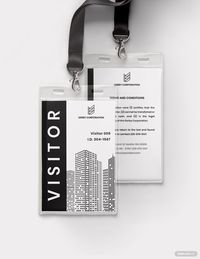 Visitor Access ID Card Template