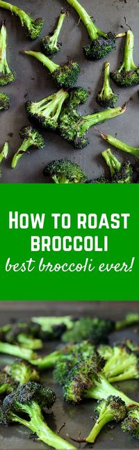 How to Roast Broccoli - once you learn, you'll never eat this vegetable any other way! Read the easy process on RachelCooks.com