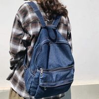 Multifunction Denim Cool Backpack EN257 - Korean Style Blue School Bag | $29.03 #coolbackpack #backpacklove #backpackessentials #backpacktravel #backpackforcollege #backpackfortravel #backpackforhiking #touchystyle #backpackforcamping #backpackingusa #backpackstyle #backpackforwork #backpackforoutdoors #backpackforuniversity #backpacklife #backpackfashion #backpackforfashion #backpackforschool