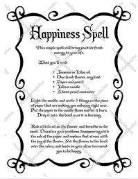 Witches' Happiness Spell Image Digital Clipart Instant | Etsy