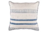 Dimensions  Dimensions 20"W x 5"D x 20"H  Package Dimensions 21"W x 6"D x 21"H  Weight 3.5 lbs  Size 20x20  Styling  Style Contemporary, Boho, Farmhouse, Modern, Rustic  Color Family Blue, Ivory  Shape Square  Material Fabric  Orientation Square  Accent Pillow 1 Quantity 1  Construction  Material Content 100% Cotton  Additional Details  SKU 100716  Collection Lily  Care Instructions Spot Clean Only, Line Dry