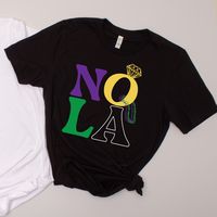 Are you ready to jazz up your bachelorette party? Our NOLA Bachelorette Party Shirts are here to make sure your crew hits all the right notes in the Big Easy! 4.2 oz./yd² (US) 7 oz./L yd (CA), 100% airlume combed and ringspun cotton, 32 singles Ash is 99/1 airlume combed and ringspun cotton/polyester Retail fit Unisex sizing Coverstitched collar and sleeves Shoulder-to-shoulder taping Side seams Tear away label RETURNS & EXCHANGES : These items are NON returnable as we print on demand. Due to th