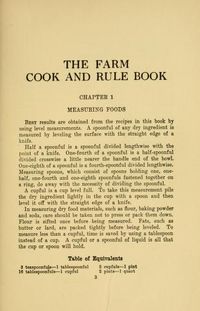 The farm cook and rule book