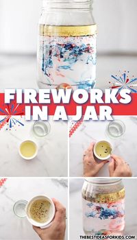 Fireworks in a jar - a fun experiment for kids!