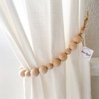 These curtains tiebacks are a perfect addition to your home decor. If you are a farmhouse lover, a bohemian soul, a Scandinavian, or a mid-century modern enthusiast, or a fan of all things neutral and natural, these curtain tie backs are for you  Sold as a set of 2   Length: 22 inches each tieback Color options:  1. Birchwood or light wood. 2. Hand-painted for a rustic finish: pure white and black. Free US shipping! I have included two brass hooks for your convenience. If you need a different si