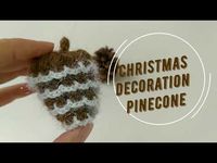 Crochet Christmas Ornament Pinecone in 10 minutes - YouTube