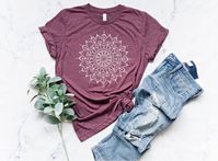 Mandala Shirt, Mandala T-shirt, Cute Spring Shirt, Cute Shirt for Woman, Cute Mandala Shirt, Gifts for Her, Flower Shirt Pretty - Etsy