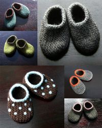 sweet hand-knit baby booties