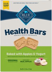 BLUE BUFFALO Health Bars Baked with Apples & Yogurt Dog Treats, 3.5-lb box - Chewy.com