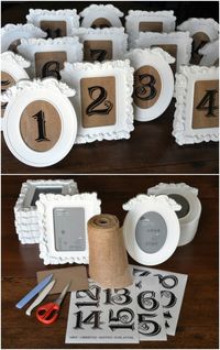 Rustic Vintage Table Numbers