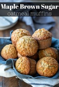 Maple brown sugar oatmeal muffin recipe #oatmeal #muffin #recipe #healthy #breakfast