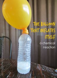 That title is probably a little deceiving. The truth is, we blew up a balloon without it ever touching our lips - thanks to a gas-producing...