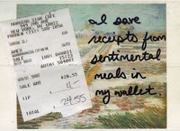 I save receipts from sentimental meals.