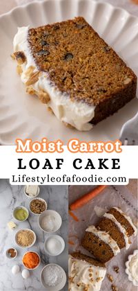 This carrot cake loaf cake recipe is a deliciously moist, perfectly spiced carrot cake that is topped with a thick layer of cream cheese frosting to bring it all together. This sweet bread is delicious all year long, but it is even more special during spring and around Easter time.