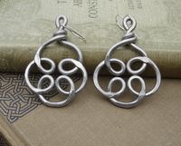 Unique Big Earrings  Celtic Knot Flower Swirl by nicholasandfelice, $20.00