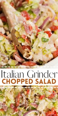 This Italian Grinder Salad is a low carb version of the TikTok viral grinder sandwich! Made with crunchy lettuce, savory deli meats, provolone and parmesan cheese, and a creamy, tangy dressing … this fresh and colorful salad is full of different textures and flavors that make it absolutely irresistible.