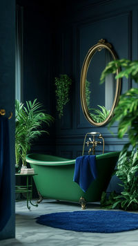 Dreaming of a navy and green bathroom that feels like a breath of fresh air? This green bathroom idea mixes rich navy tones with lush greens for a bold, calming vibe. Check it out our blog for inspiration you’ll love!