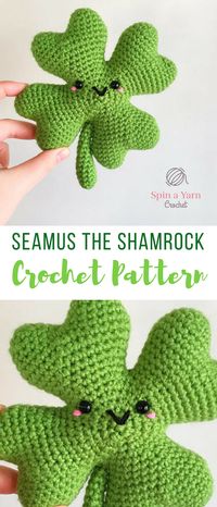 just in time for St. Patrick's Day! cute little shamrock crochet pattern