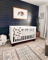 🐂 little man cave 😎 • #babyletto Modo crib • 📷: nursery designed by mama @mckelmiller 💙