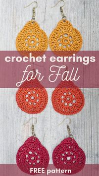 Follow along with this free crochet pattern to make your own pair of Equinox earrings, the perfect Fall accessory.