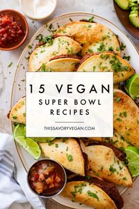 Get ready for the most important part of game day with these 15 Vegan Super Bowl Recipes! Dips, nuggies, egg rolls - so many good snacks!