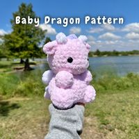 PLEASE NOTE THAT THIS IS A DIGITAL CROCHET PATTERN IN PDF, NOT A FINISHED PRODUCT Crochet level: Intermediate  This crochet pattern is available in English and contains instructions along with pictures on how to make your own baby dragon. IMPORTANT: This pattern is originally designed by sweetpeaplush and is for personal use only. DO NOT duplicate, modify, sell or distribute this pattern in any shape or form. However, you may sell the finished product, but please clearly credit sweetpeaplush as