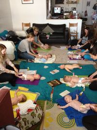 Baby massage class at The Bubbahub June 2013