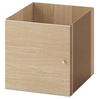 KALLAX insert with door, white stained oak effect, 13x13" - IKEA